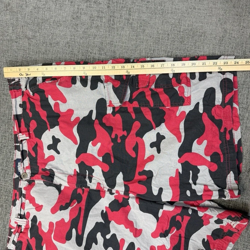 King‎ Size Cargo Shorts Mens 48 Big Red Camo Military Utility Elastic Waist